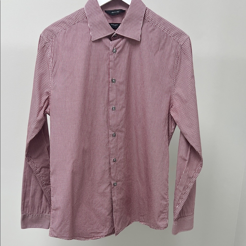 Paul Smith Red and White Checkered Button Down Shirt